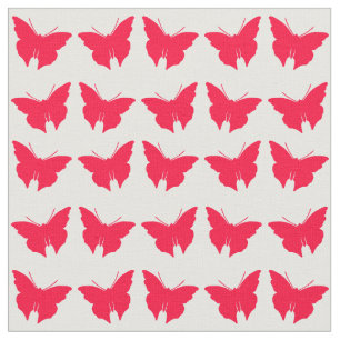 Rouge Bold Mod Butterflies Stoff