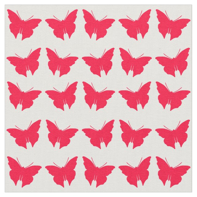 Rouge Bold Mod Butterflies Stoff (Nahaufnahme)