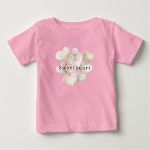Rouge-Creme Herzen Sweetheart Baby T-shirt