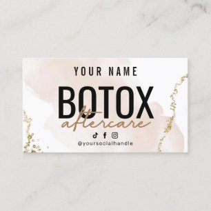 Rouge-Gold Moderne Botox-Nachbehandlung-Anleitung Visitenkarte