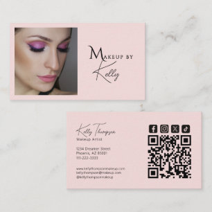 Rouge Makeup-Artist Qr Code Social Icon Visitenkarte