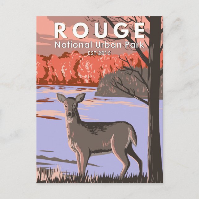 Rouge National Urban Park Kanada Reisen Vintag Postkarte (Vorderseite)