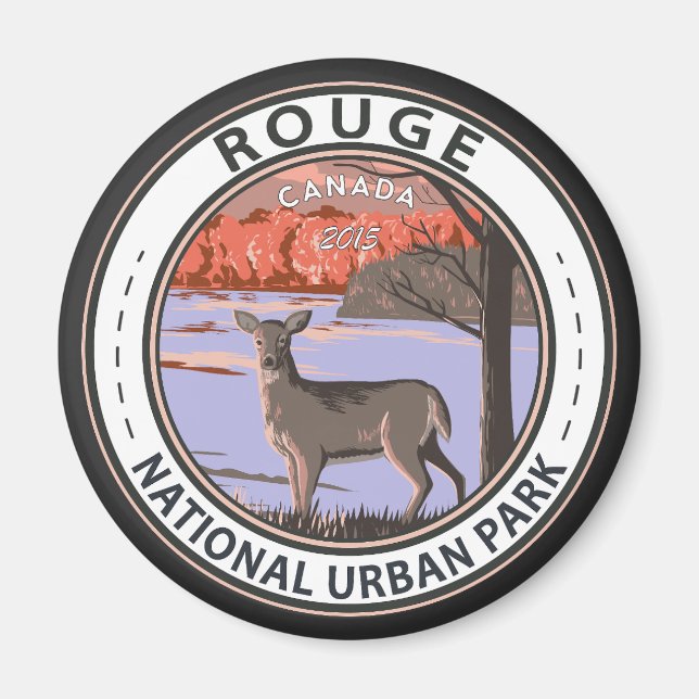 Rouge National Urban Park Kanada Vintages Abzeiche Magnet (Vorne)