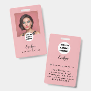 Rouge-Schrift-Logo Foto Make-up Ausweis