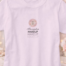 Rouge-Schrift-Logo-Makeup-Mitarbeiter T-Shirt
