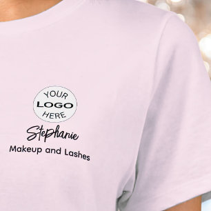 Rouge-Schrift-Logo-Makeup-Mitarbeiter T-Shirt