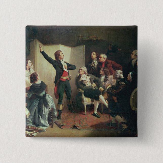 Rouget de Lisle, der das Marseillaise singt Button (Vorderseite)