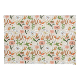 Rough Bamboo Floral Daisy Kleeblatts Bauernhof Kissenbezug
