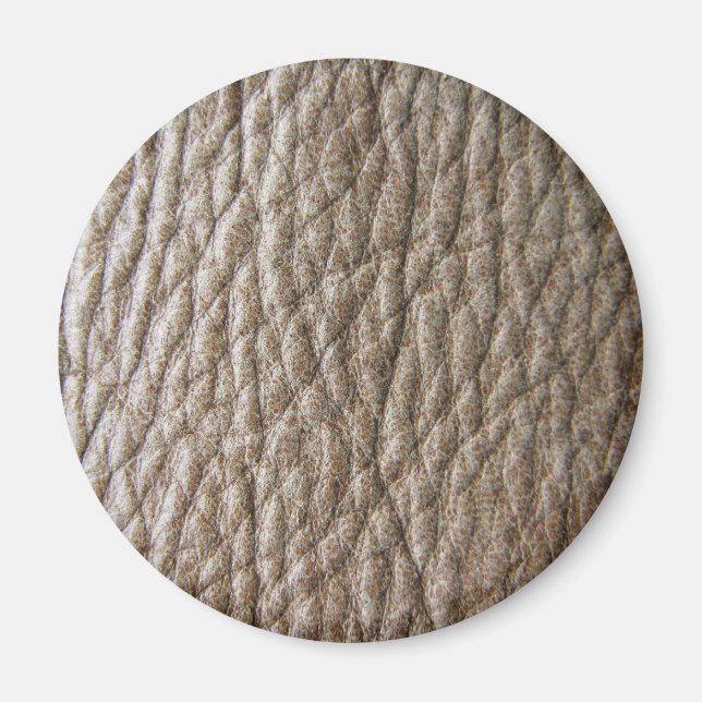 Rough braune Imitate Ledertextur, viele Falten Magnet (Vorne)