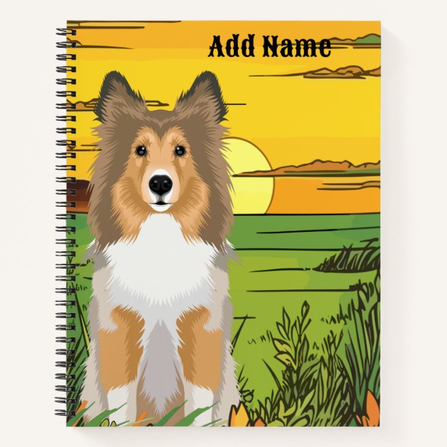 Rough Coat Collie Notizbuch (Vorderseite)
