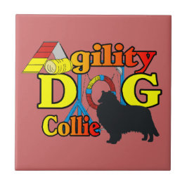 Rough Collie Agility Fliese
