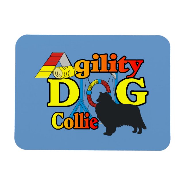 Rough Collie Agility Magnet (Horizontal)