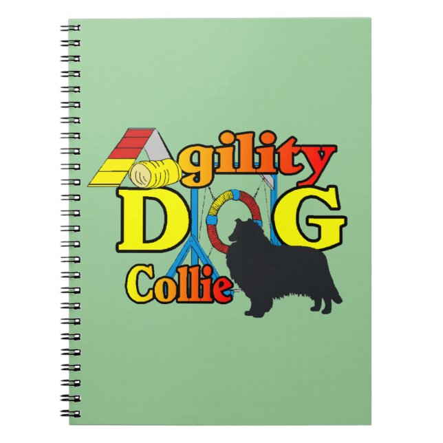 Rough Collie Agility Notizblock (Vorderseite)