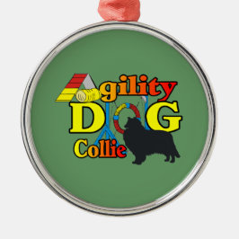 Rough Collie Agility Ornament Aus Metall