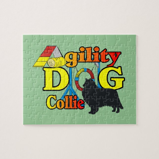 Rough Collie Agility Puzzle (Horizontal)