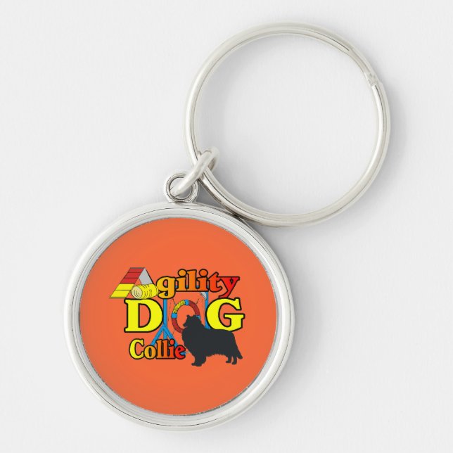 Rough Collie Agility Schlüsselanhänger (Vorne)