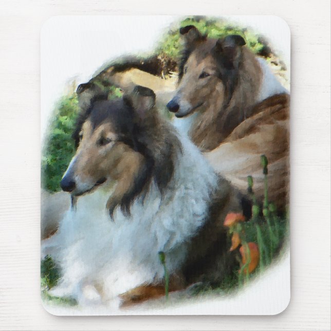 Rough Collie Art Gaben Mousepad (Vorne)