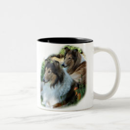 Rough Collie Art Gaben Zweifarbige Tasse