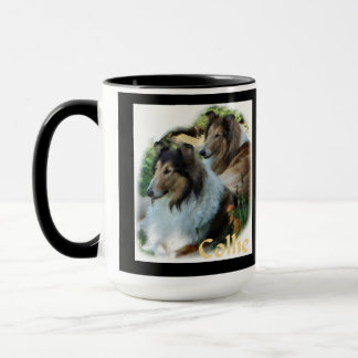Rough Collie Art gibt Tasse