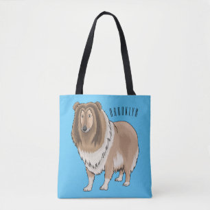Rough Collie Cartoon Illustration