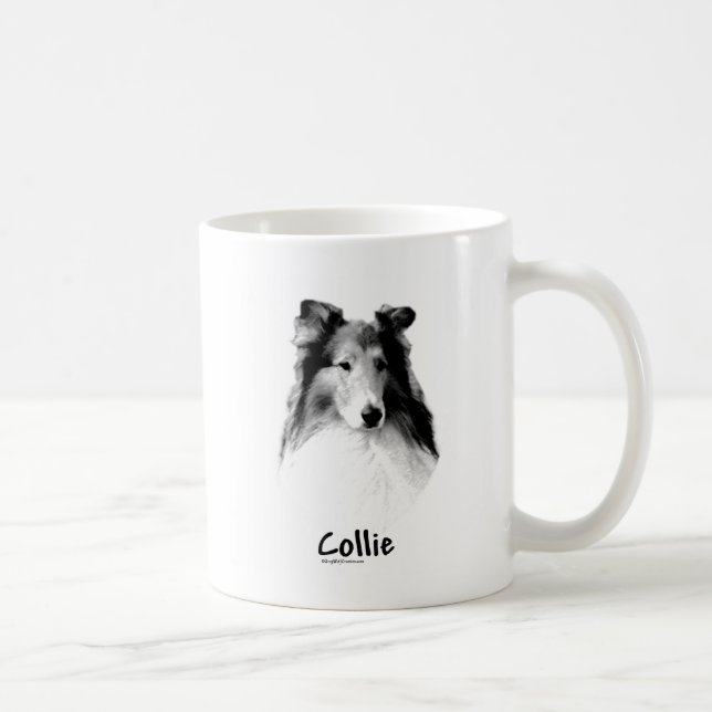 Rough Collie Charcoal Tasse (Rechts)