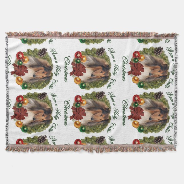 Rough Collie Christmas Decke (Vorderseite)