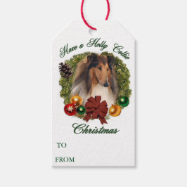 Rough Collie Christmas Geschenkanhänger