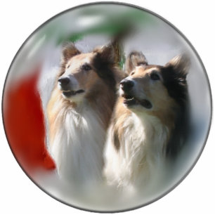 Rough Collie Christmas Geschenke Fotoskulptur Ornament