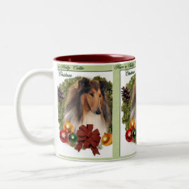 Rough Collie Christmas Geschenke Zweifarbige Tasse