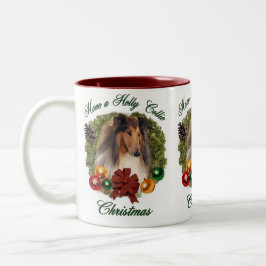 Rough Collie Christmas Geschenke Zweifarbige Tasse