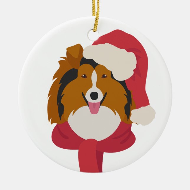 Rough Collie Christmas Ornament (Vorne)