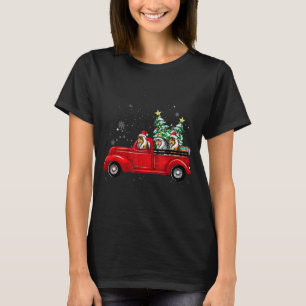 Rough Collie Dog Driving Xmas Truck Weihnachtsbaum T-Shirt
