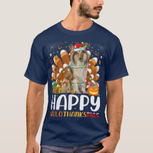 Rough Collie Dog Halloween Weihnachtsfeiertag T-Shirt