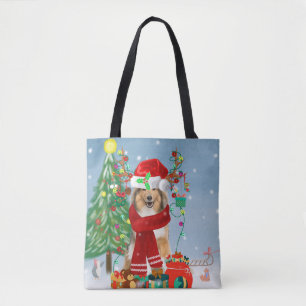 Rough Collie Dog in Snow Christmas Gift