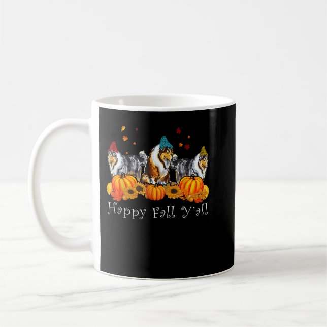 Rough Collie Dog Kostüm Fall Y'all Funny Thanksgi Kaffeetasse (Links)