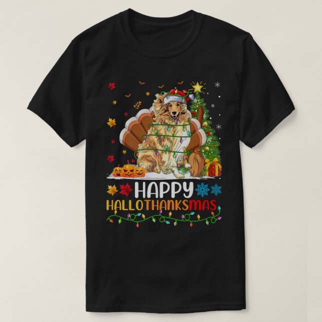 Rough Collie Dog Lover Funny Rough Collie HelloTha T-Shirt (Design vorne)