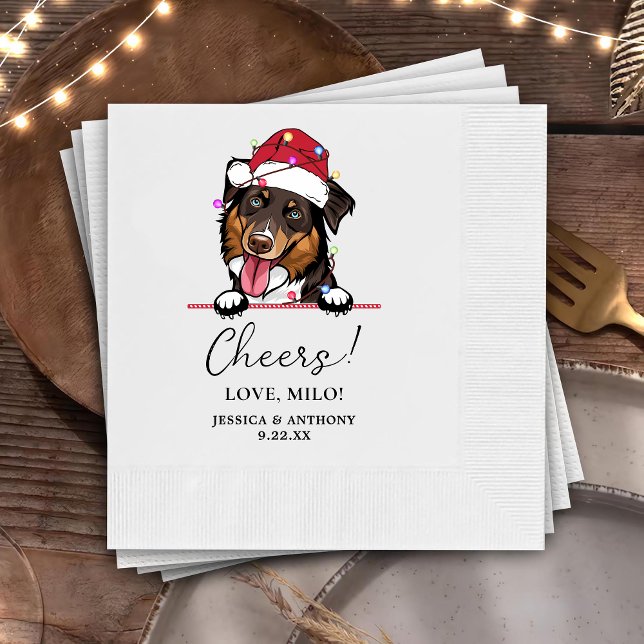 Rough Collie Dog Personalisiert Cheers Napkins Serviette (Von Creator hochgeladen)