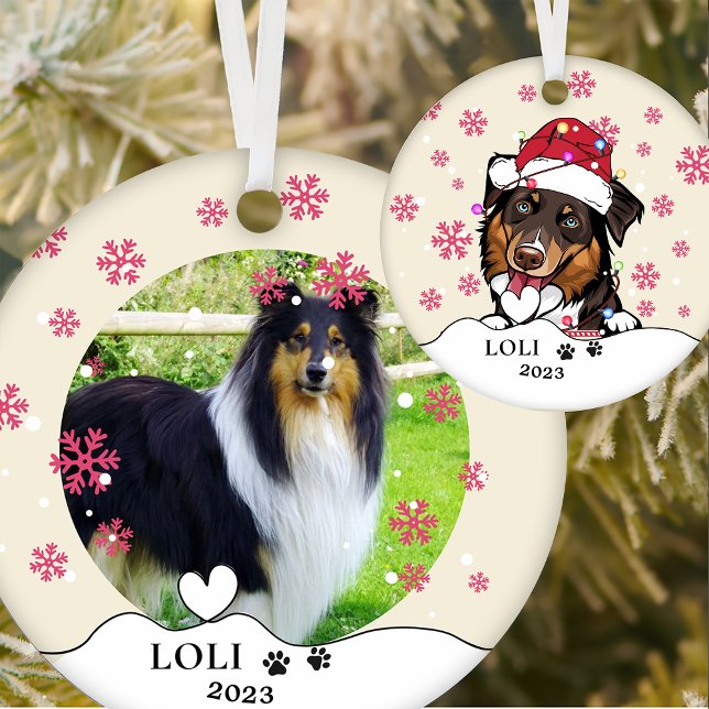 Rough Collie Dog Personalisiert Hand Zeichnend Ker Keramik Ornament (Von Creator hochgeladen)