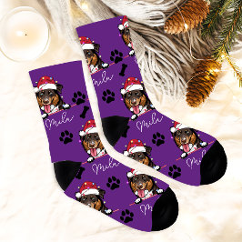 Rough Collie Dog Personalisiertes Weihnachtsgesche Socken