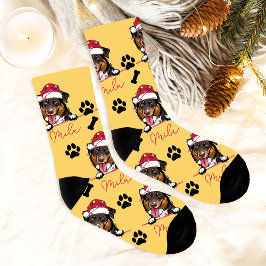 Rough Collie Dog Personalisiertes Weihnachtsgesche Socken