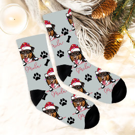 Rough Collie Dog Personalisiertes Weihnachtsgesche Socken