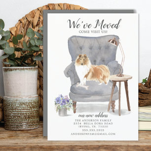 Rough Collie Dog Wir haben uns bewegt bewegende An Ankündigung