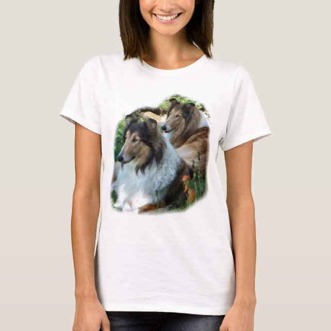 Rough Collie Geschenk der Kunst T-Shirt (Vorderseite)