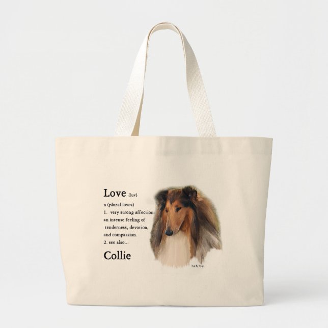 Rough Collie Geschenke Jumbo Stoffbeutel (Vorne)