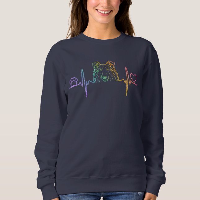 Rough Collie Heartbeat Sweatshirt (Vorderseite)