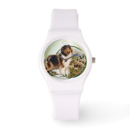 Rough Collie Keeper vom Schafe Armbanduhr