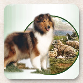Rough Collie Keeper vom Schafe Getränkeuntersetzer