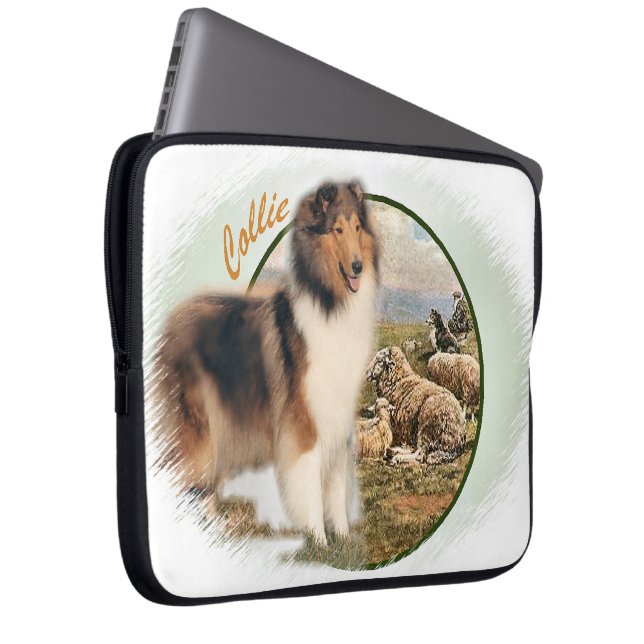 Rough Collie Keeper vom Schafe Laptopschutzhülle (Vorne Rechts)