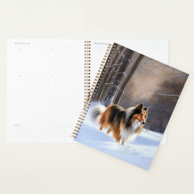 Rough Collie Let It Snow Weihnachten Planer (Anzeige)