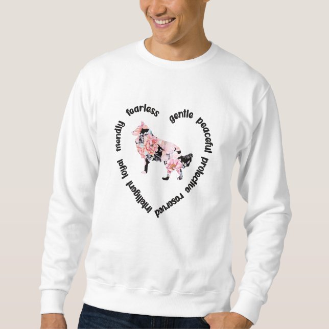 Rough Collie Lover Gabe Rough Collie Mama Hund Lov Sweatshirt (Vorderseite)